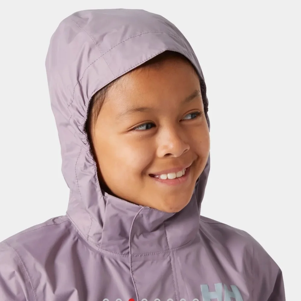 Helly Hansen JR Joke Light Purple Hooded Jacket Waterproof Shell - Picture 3 of 12